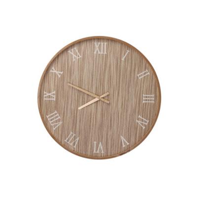 China Folder Antique Wooden Roman Silent Movement Wall Clock Number Design K&B Style Wooden Wall Clock for sale