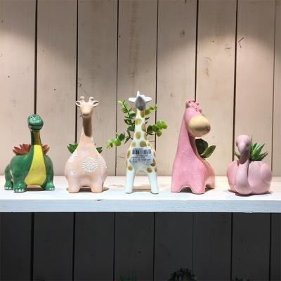 China Mini Vase Home Cute Ceramic Desktop Decorative Durable Cartoon Artificial Plant Potted Plastic Vase Plant for sale