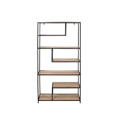 China K&B Large Size Book Shelves Look 6 Tier Practical Attractive Creative Metal Frame Book Shelves For Living Room for sale