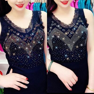 China Breathable 8004 Inner And Outer Warm Crystal Brick Seamless Compiled Wear Vest Long Dance Move for sale