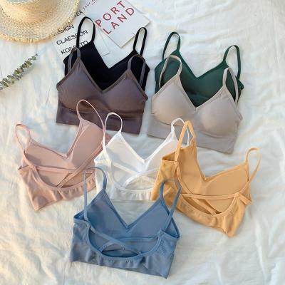 China Breathable fashion in inner style and comfortable outer wear breathe freely cross back seamless underwear for sale