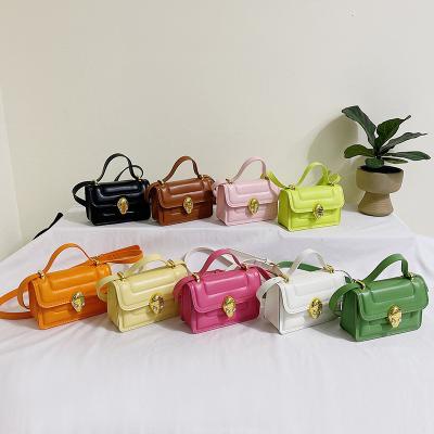 China 2022 fashion newcomers fashion small neon cross - children's little girls body bag cute purse handbag for sale