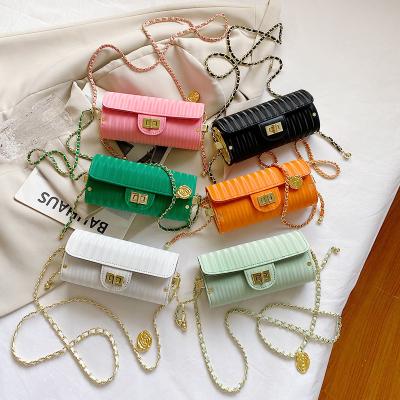 China 2022 Summer Latest Fashion Muffin Purse Cross - Body Bag Neon Bright Color Cute Girls Shoulder Bag for sale