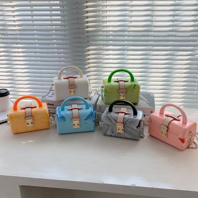 China Like Box New Arrivals 2021 Fashion Acrylic Handbags For Women Box Cross - Body Bags Bead Chain Purse for sale