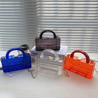 China Like Box Clear Acrylic Purse 2021 High Quality For Women Clear Box Evening Clutch Bags Handbags for sale