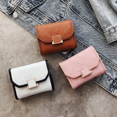 China Newest 2021 Daily Life Designer Fashion Leisure Women Purses Mini Clutch Cheap Price Coin Wallet for sale