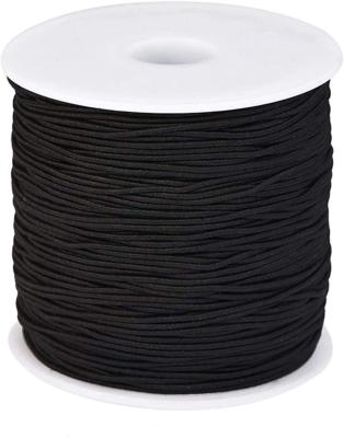 China 3mm 4mm Sustainable Elastic 5mm Cord Yarn Stretch Black Beading String For Braided Jewelry Bracelet Craft Making for sale