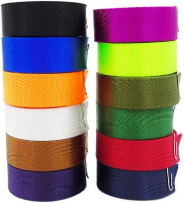 China Durable Colored Nylon Heavy Webbing Straps, Weather Resistant Fabric Straps For Bags, Backpacks, Handles, Luggage, Slings for sale