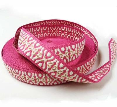 China Viable Ethnic Jacquard Pattern Thickening Woven Design Webbing Weaving Strap for sale