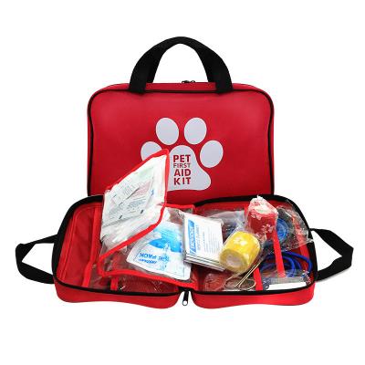 China Waterproof Pet Kits Customized OEM ODM Supplies Nylon Portable Waterproof First Aid Kit Travel Bag Pet Adventure for sale