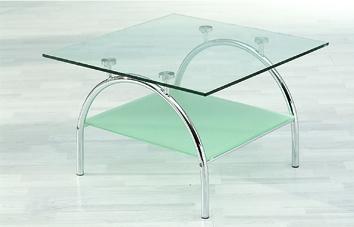 China chromed-plated/tempered glass tea table  A040 for sale