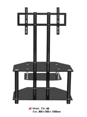 China hot bending glass and stainless legs TV stand TV-69 for sale