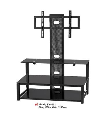 China hot bending glass and stainless legs TV stand TV-101 for sale