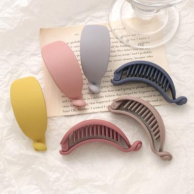 China Japan and Korean Style Medium Size Candy Color Banana Clip Cross Hair Clip Frosted Matte Hair Clip for sale