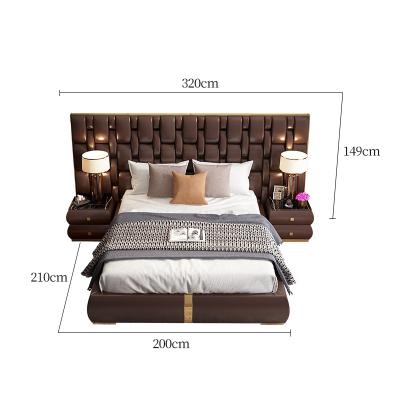 China Wholesale Modern Furniture Combination Storage Factory Luxury King Size Bed Set for sale