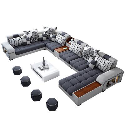 China Sofa bed the new technology three fabric three-proof disposable sofa simple modern Nordic size apartment living room furniture combination set for sale