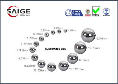 China High Precision Miniature Chrome Steel Balls Diameter 1.588mm Grade 10 For Bearings for sale