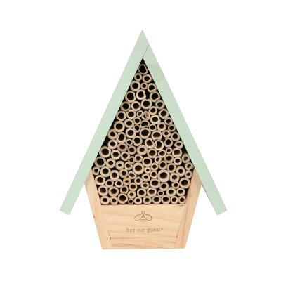 China Breathable Mason Bee House - Handmade Bamboo Bee Hive Attracts Peaceful Bee Pollinators to Increase Your Garden's Productivity for sale