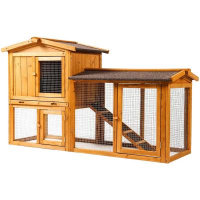 China BSCI Viable Certificated Large Outdoor Wooden Bunny Rabbit Hutch Hen Cage Pet House Chicken Laying Box for sale