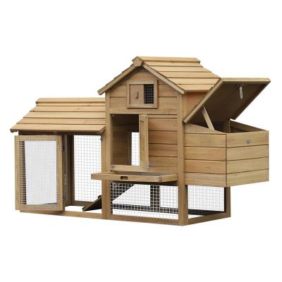 China Large Outdoor Run Hen Coop Poultry Cage Backyard Luxury Waterproof Wooden Chicken House for sale