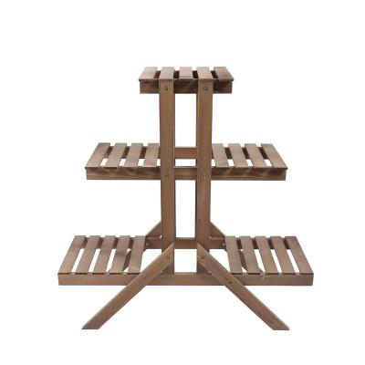 China Eco-Freindly Plant Supply Wooden Rack Flowers Display Racks For Flowers Flower Decoration Rack for sale