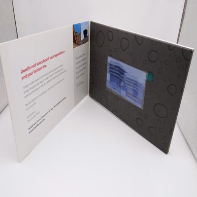 China Usb 2.0 Pu Ips Screen Lcd Video Brochure , Touch Screen Video Greeting Cards for sale