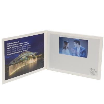 China 5 / 7 inch TFT LCD Video Business Cards , Promotional Video Brochure for sale