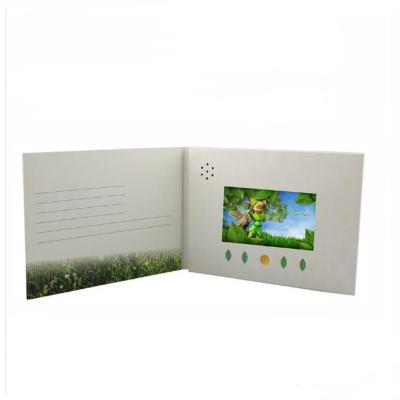 China Automatic Electronic LCD Video Greeting Cards USB Port 80-90 Mins Running Time for sale