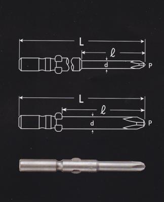 China High Carbon Steel Cross Head Screw Bits , OEM Screw Bits for sale