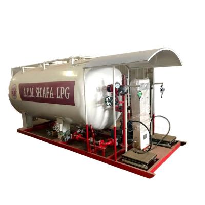 China 10 m3 capacity bulk lpg propane storage tank 5 tons lpg skid tank price for sale