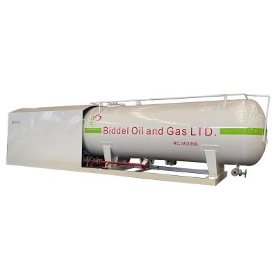 China LPG skid tank 5MT 10,000liters lpg gas propane tanker skid station price for sale