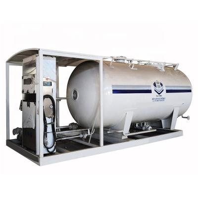 China 10tons Mobile Skid Mounted LPG Filling gas cylinder plant price 20,000liters lpg skid Station for sale