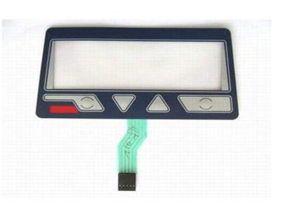 China Waterproof Flexible Metal Dome Flat Membrane Switch With Transparent Window for sale