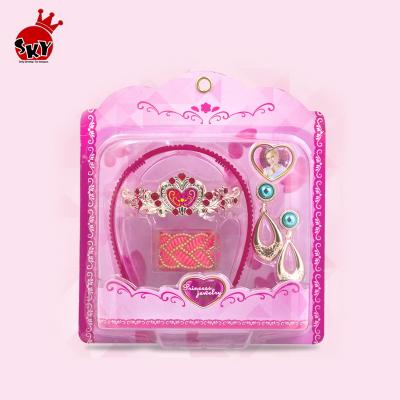 China Fashion Girls Beauty Set Set Plastic Princess Crown Toy Earrings and Bracelet 77.00*24.50*93.00cm for sale