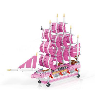 China New arrival 3421pcs diy educational plastic building block toy boat building block toys ship for sale