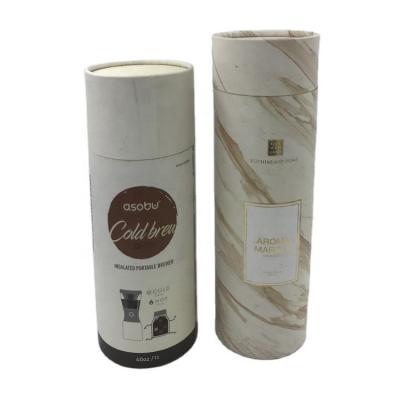 China Wholesale Custom Recyclable Paper Tube Box Kraft Cylinder Flower Eco-friendly Box Round Paper Box Paper Tea for sale