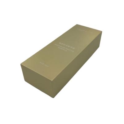 China Luxury Manufacture Recyclable Top and Bottom Metal Gold Foil Serum Essential Oil Perfume Paper Packaging Box for sale