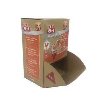 China Factory direct manufacturing eco-friendly recyced collapsible visible window corrugated dog food packaging box for food for sale