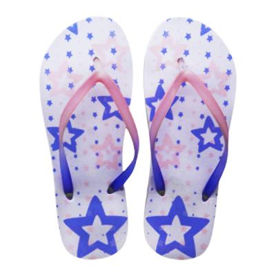 China Fashion Trend Women's EVA Printing With Gradient Flip Flop, Summer Slippers, Customized Designs Are Welcomed for sale