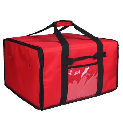 China Fashion Waterproof Design Delivery Bag Durable Pizza Pizza Box Insulated Hot Red Delivery Food Carry Bag for sale