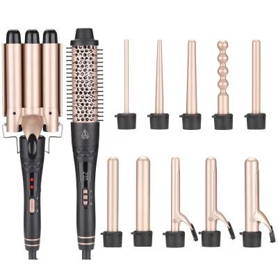 China For Home Use Interchangeable Curling Wand Set Rotating Curling Iron Wand 12 In 1 Hair Curler Set Automatic Hair Curler Machine for sale