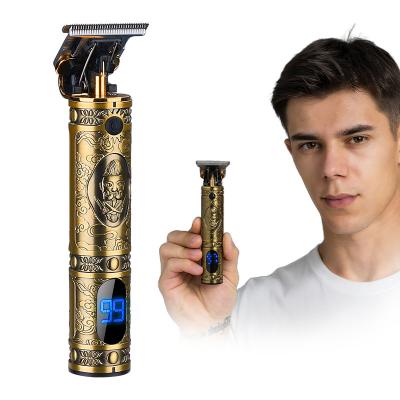 China 2022 Cordless Rechargeable Household Electric Hair Trimmer Clipper Shaver Trimmer For Men Barber Cutting Machine T9 Usb Gold Black, for sale