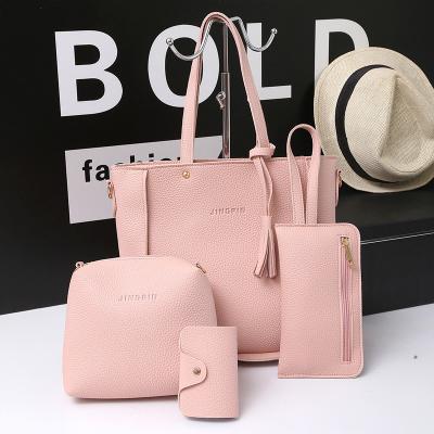 China 2022 New Fashion Compound Bags 5 Colors Tassel Matching Women Handbag Ladies Pinch Brand Set Bags for sale