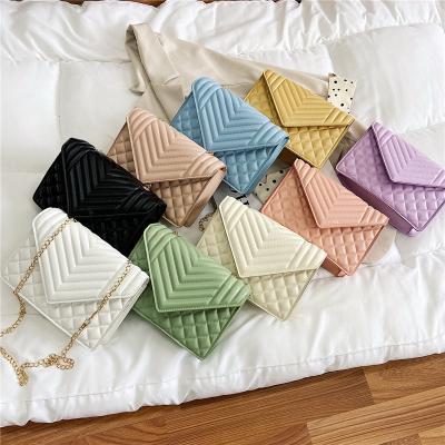 China Fashion PU Solid Color Ladies Handbags Retro Women Bag Purple Soft Leather Bottom Fashion Design Lady Bag Girls Small Shoulder Bags for sale