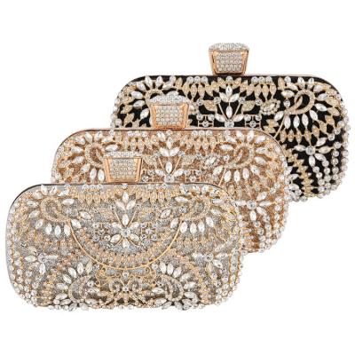 China Daily Luxury Diamond Bling Rhinestone Beads Bridal Clutch Wedding Beaded Clutch Purse Ladies Evening Clutch for sale