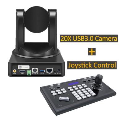 China Video Conferencing System Auto Focus 1080P Streaming USB3.0 20x Optical Zoom PTZ Network Joystick Control IP Camera For Conference Room for sale