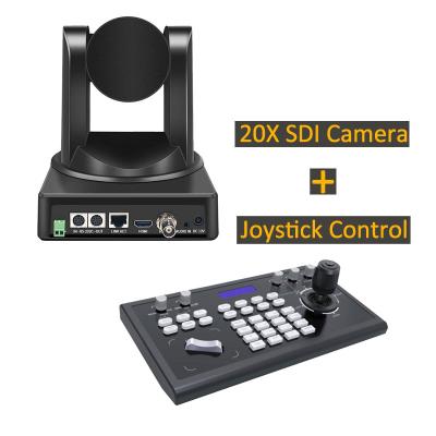 China Video Conferencing System Joystick Controller 20X Zoom IDS HDMI RJ45 Computer PTZ Optical IP Video Conferencing Camera With Keyboard for sale