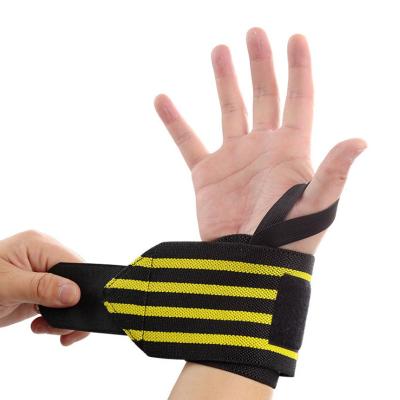 China Adjustable Elasticity Color Fitness Training Gym Exercise Gym Elastic Band Wrist Wrap Brace Breathable Weightlifting Support Customized for sale