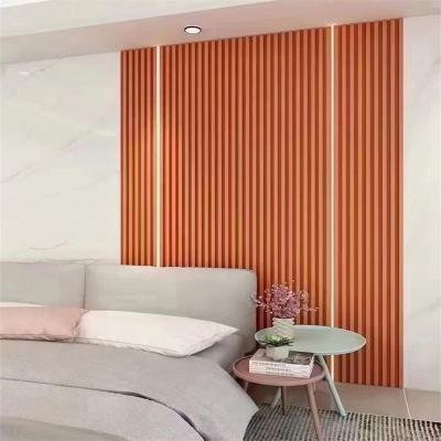 China Factory Price Modern Strip Waterproof Wood Customized Fluted Wpc Wall Panel for sale