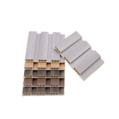 China Embossed Wood Fiber Decking Board Interlock Modern Wood Composite Wpc Wall Panel Embossed Cladding for sale